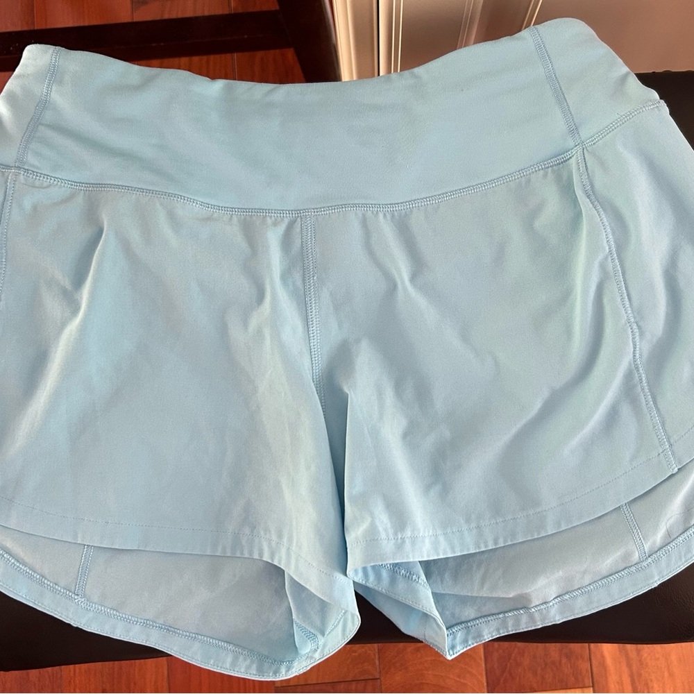 Lululemon speed-up high rise lined 4” Sea Blue Women's Shorts